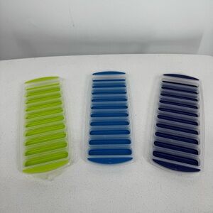 Set Of Three Ice Cube Trays For Water Bottles